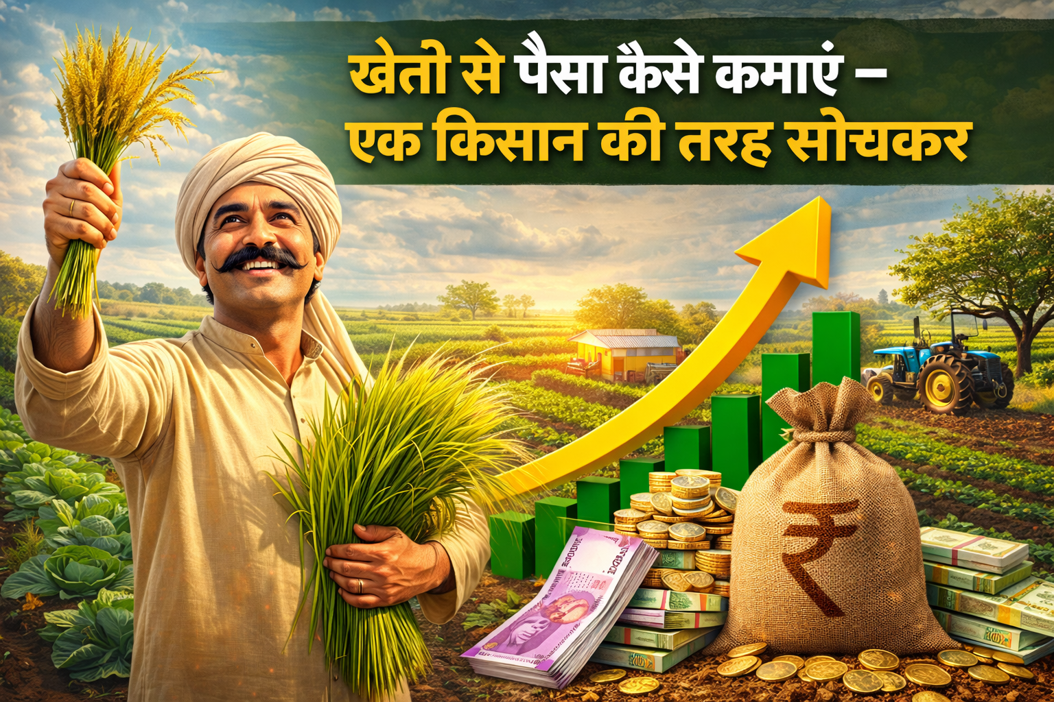 खेती से पैसा कैसे कमाएं – एक किसान की तरह सोचकर